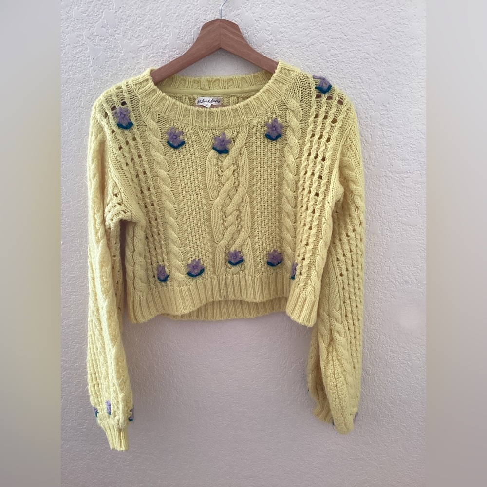 For Love and Lemons Savannah Sweater in Canary Yellow